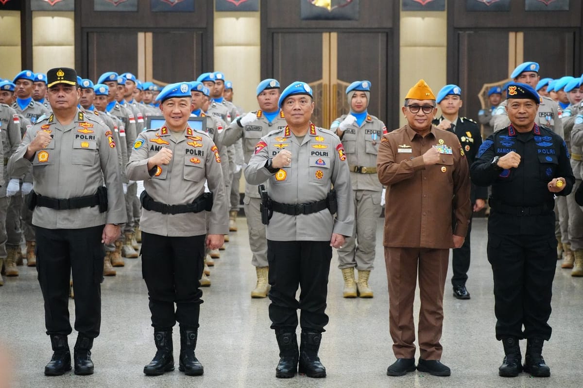 139 personel garuda bhayangkara kembali ke tanah air, wakapolri: indonesia