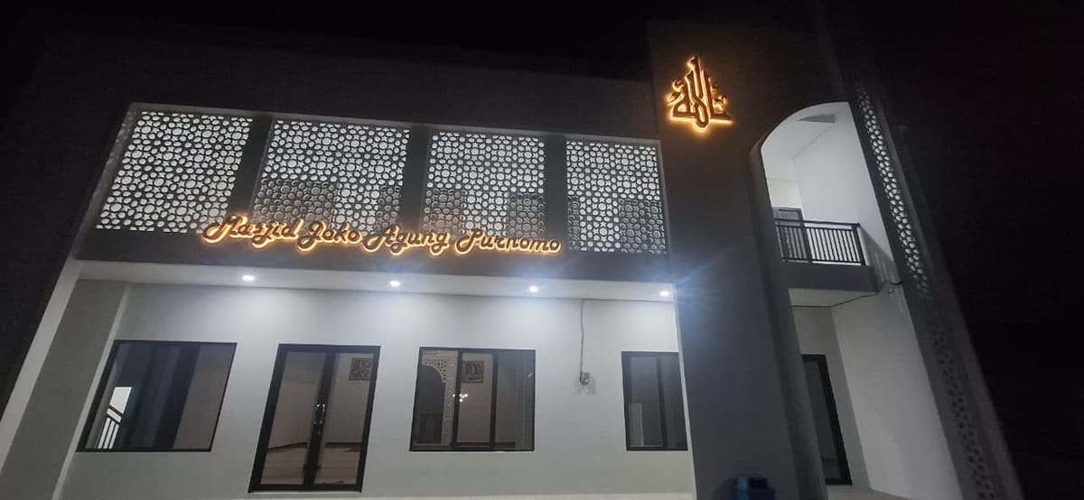 Cahaya baru dari duren mekar, masjid joko agung purnomo resmi