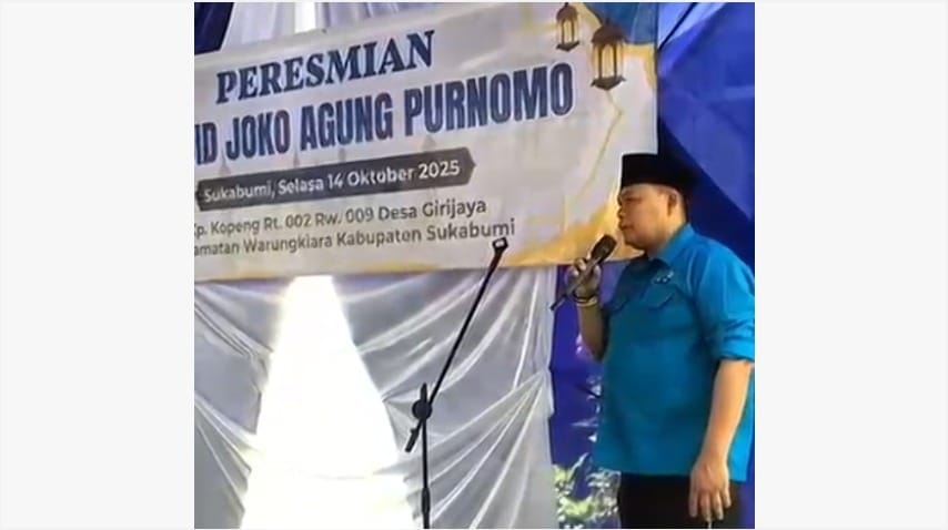 Diresmikan akbp dr. joko agung purnomo, masjid baru di sukabumi