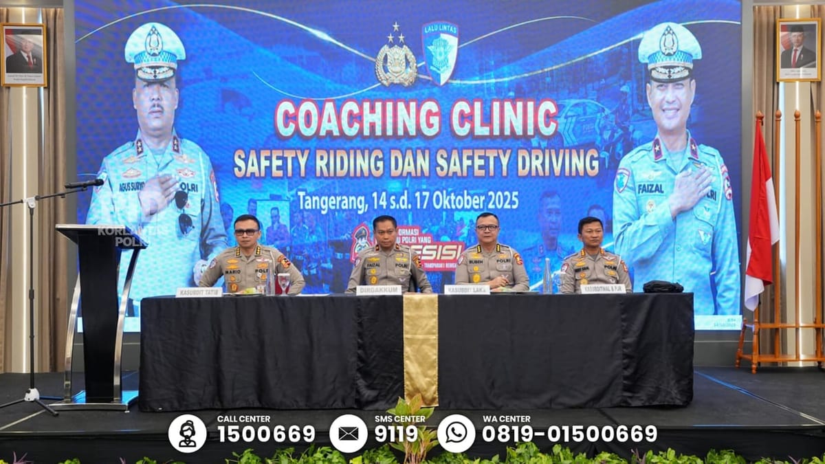 Dirgakkum polri laksanakan coaching clinic keselamatan berkendara bagi anggota pjr