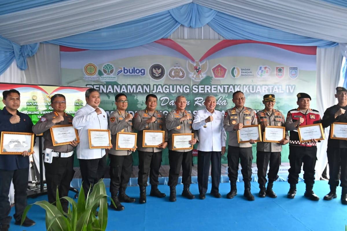 Kapolda kalsel diganjar penghargaan gubernur karena dukung program swasembada jagung