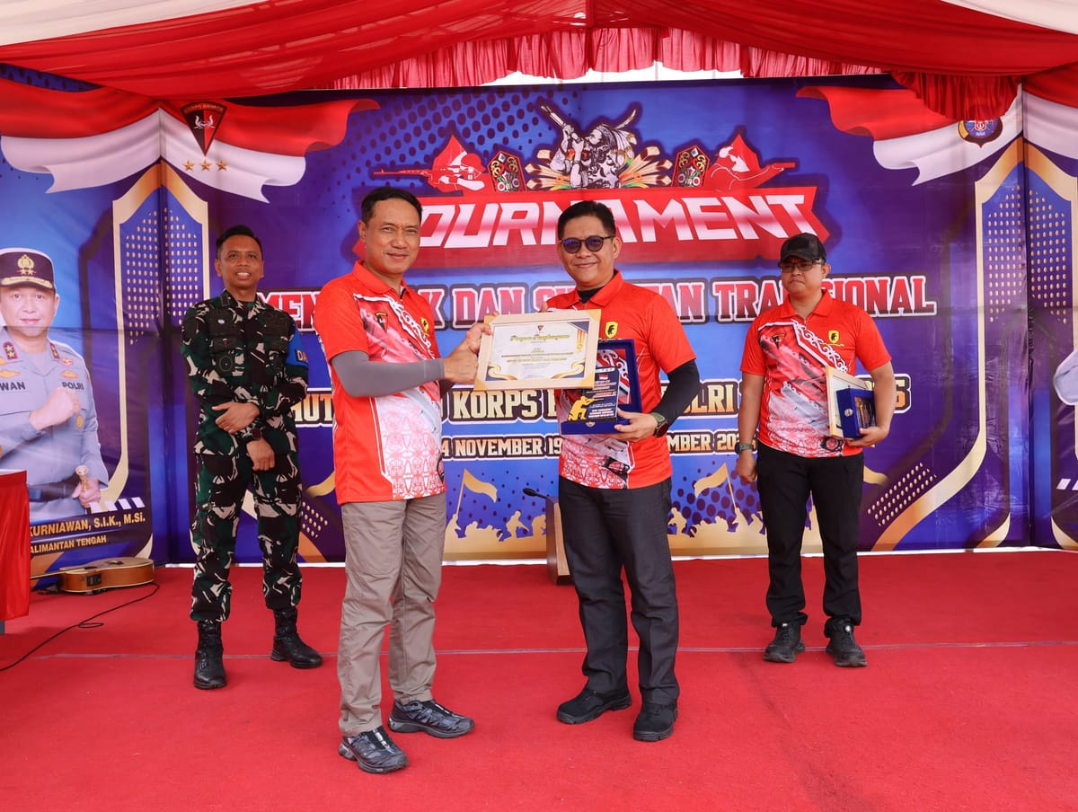 Kapolda kalteng buka lomba menembak dan menyumpit hut brimob ke 80,