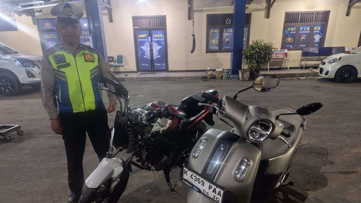 Kecelakaan di jalur pati kudus, dua pengendara motor terluka parah