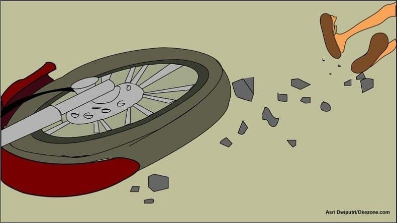 Kecelakaan di Ungaran, IRT dan Anak Terperosok ke Parit Sedalam 3 Meter