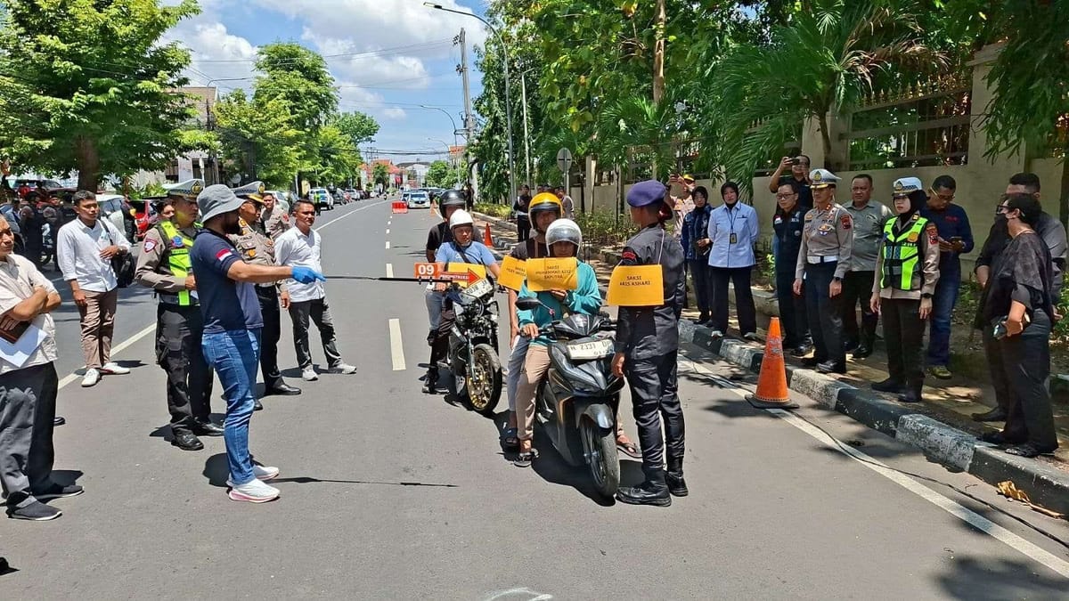 Polisi gelar rekonstruksi kasus kecelakaan mahasiswa unnes tewas