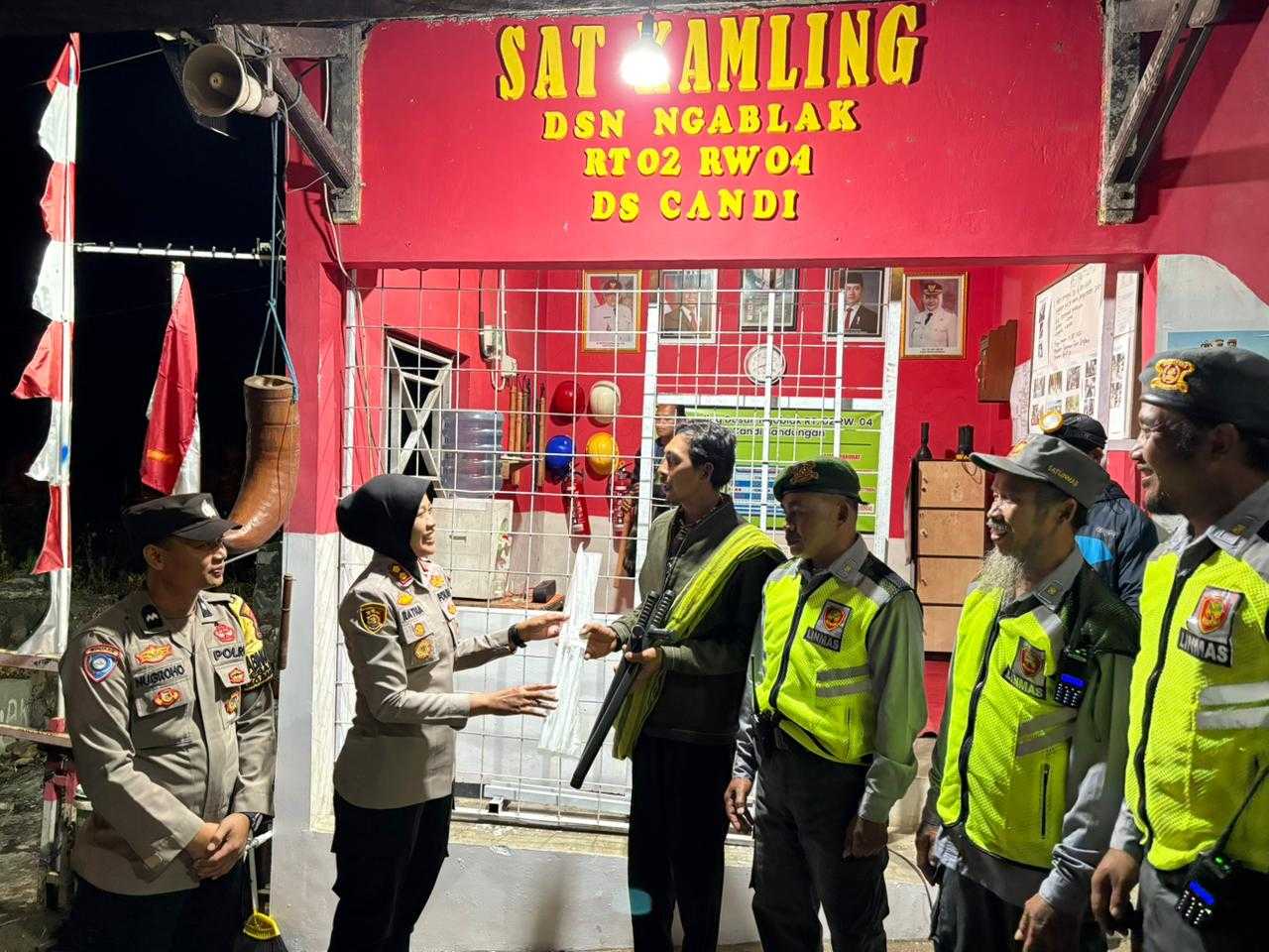 Sinergi polisi dan warga, kapolres semarang beri apresiasi satkamling ngablak