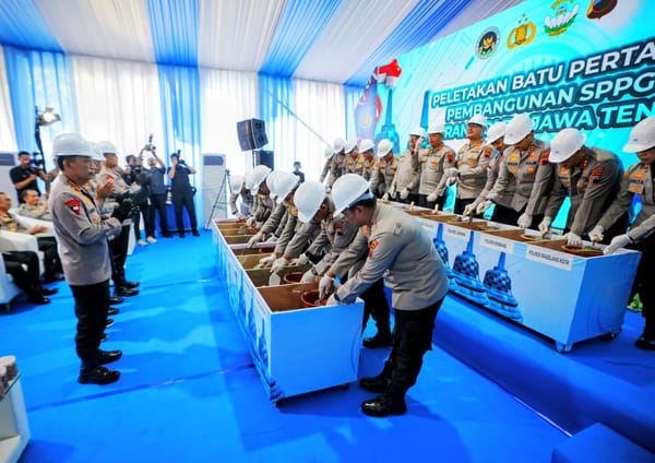 Dukung program mbg, kapolri resmikan 32 dan groundbreaking 27 sppg