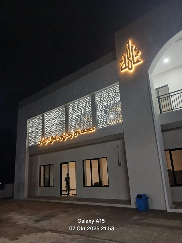 Peresmian masjid joko agung purnomo bukti kuatnya ukhuwah islamiyah di