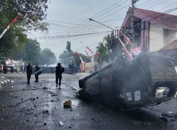 Polisi ungkap motif empat tersangka kericuhan demo di pati yang