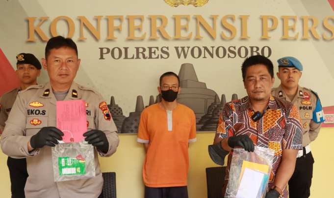 Residivis narkoba di wonosobo kembali diciduk polisi dengan barang bukti
