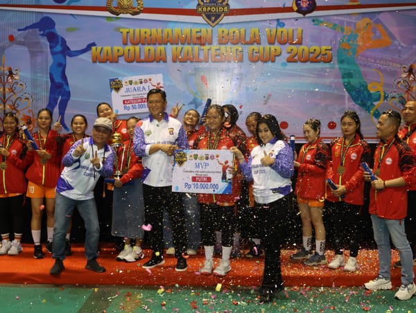 Turnamen bola voli kapolda kalteng cup 2025 resmi ditutup, kapolda