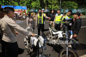 Ratusan Motor Gunakan Knalpot Brong Ditilang Saat Kampanye di Klaten