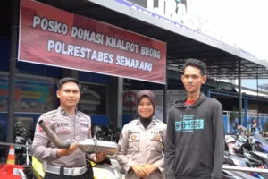 Tak Hanya Gencarkan Razia, Polrestabes Semarang Juga Buka Posko Donasi Knalpot Brong