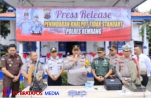 Gelar Aksi Zero Knalpot Brong, Satlantas Polres Rembang Gandeng Komunitas Otomotif