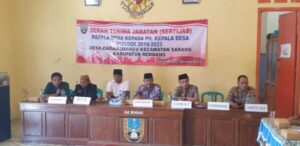 Serah Terima Jabatan Kepala Desa Karangmangu Dihadiri Kanit Samapta Polsek Sarang