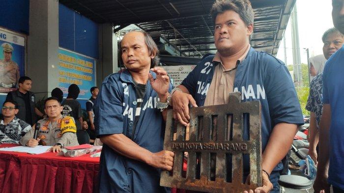 Dua Tersangka Pencuri Besi Saluran Air Milik Pemkot Semarang