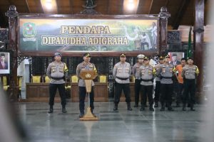 Hadapi Malam Pergantian Tahun Baru 2024, Polres Banjarnegara Apel Pasukan Pengamanan