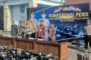 Lakukan Penindakan, Polres Banjarnegara Amankan 771 Knalpot Brong