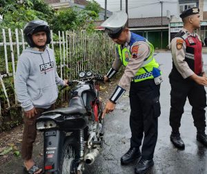 Satlantas Polres Banjarnegara Tindak Knalpot Brong Wilayah Karangkobar