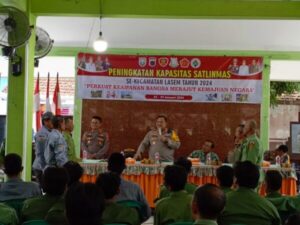 Acara Peningkatan Kapasitas Satlinmas di Lasem, Kapolres Rembang Jadi Narasumber