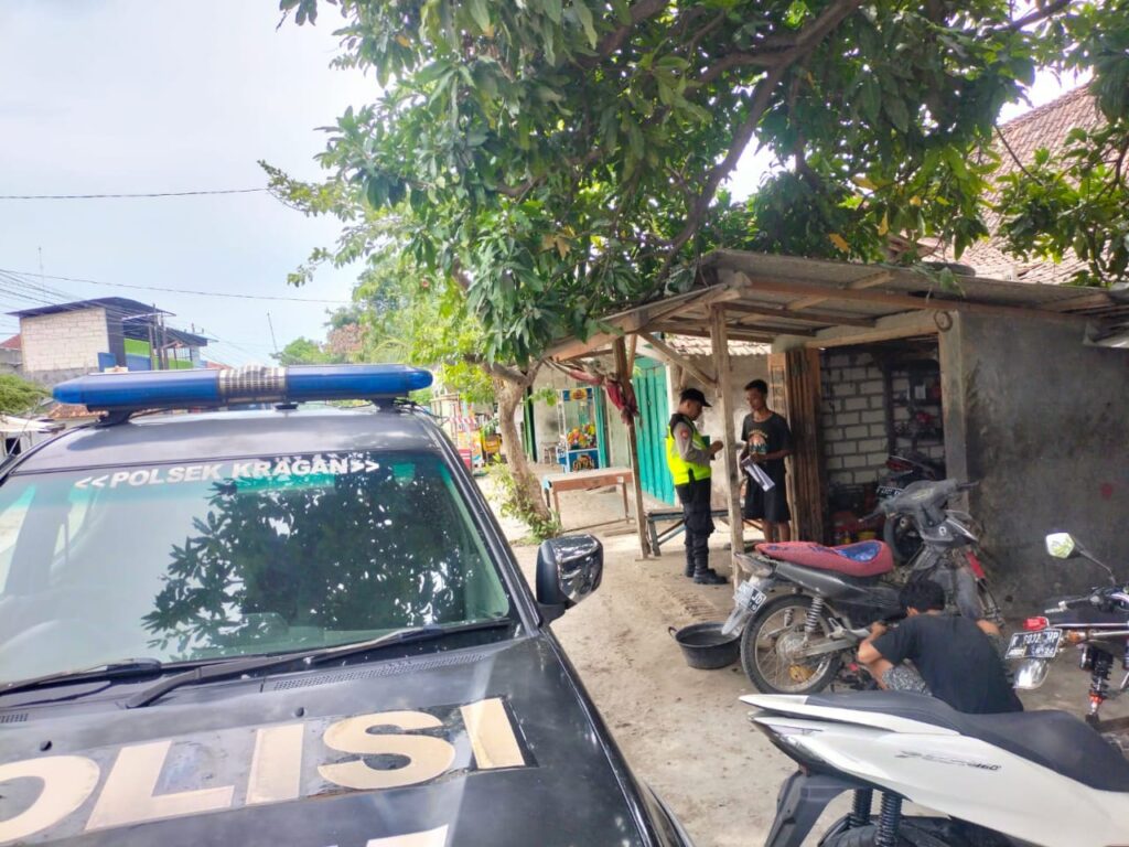 Polsek Kragan Sosialisasi Larangan Knalpot Brong di Bengkel Al Barokah Desa Narukan