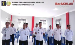 Rutan Humbahas Ikuti Apel Awal Tahun 2024 Dengan Menkumham Secara Virtual