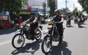 Jelang Kampanye terbuka, Polres Sukoharjo Gelar Patroli Skala Besar