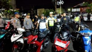 Polres Sukoharjo Razia Puluhan Motor Berknalpot Brong di Kartasura