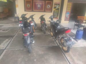 Sebanyak 6 Sepeda Motor Knalpot Brong Terjaring Razia Polsek Polokarto