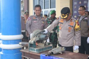 Polres Batang Musnahkan Ratusan Knalpot Brong, Dukung Kampanye Rapat Umum yang Nyaman