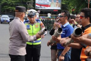 Deklarasi Jateng Zero Knalpot Brong, Monumen Knalpot di Resmikan di Kab. Pati