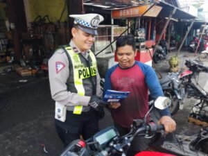 Beri Imbauan Pemilik Bengkel, Satlantas Polres Barsel Wujudkan Zero Knalpot Brong,