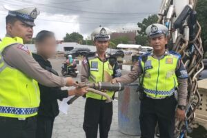 Satlantas Polresta Palangka Raya Tindak Humanis 5 Sepeda Motor Berknalpot Brong