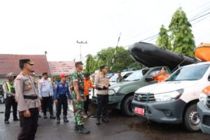 Polres Barsel Apel Kesiapsiagaan Personel Dan Sarpras Penanggulangan Banjir