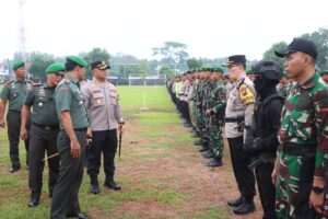 Pengamanan Kunjungan Wapres RI, TNI-Polri Apel Gelar Pasukan di Lapangan Mojoagung Pati