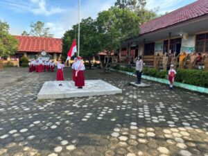 Laksanakan Apel Pagi di Sekolah, Satbinmas Polres Lamandau Tanamkan Etika