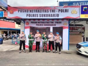 Polres dan Kodim Kabupaten Sukoharjo Dirikan Posko Netralitas TNI Polri