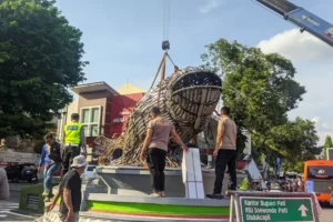 Monumen Ikan Bandeng Berbahan Knalpot Brong Resmi Jadi Ikon Baru Kabupaten Pati