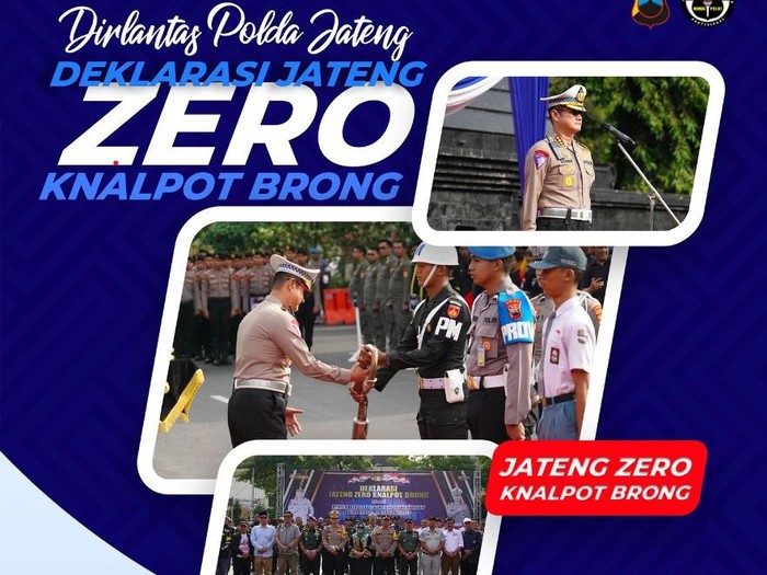 Ditlantas Polda Jateng Deklarasi Zero Knalpot Brong 43