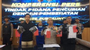 Polres Purbalingga Ringkus Tiga Pelaku Pencurian Bahan Baku Rambut Palsu