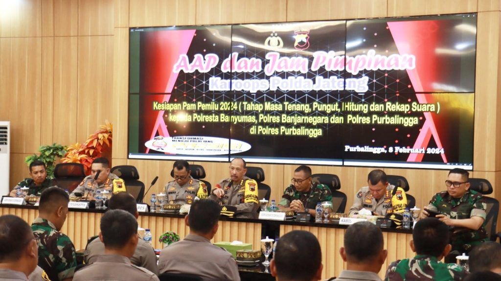 Kunjungi Polres Purbalingga, Karoops Polda Jateng Beri Arahan Terkait Pengamanan Pemilu