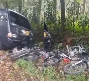 Pengendara Mobil Ini Diduga Tabrak 6 Motor di Purbalingga Gegara Kesal Ditegur