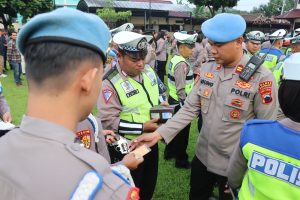 Pimpin Apel, Kapolres Boyolali Cek kesiapan Pengamanan Perjalanan Simpatisan partai Menuju Surakarta