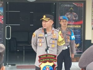 Jelang Gelaran Pemilu, Kapolres Lamandau Beri Arahan Pada Personel