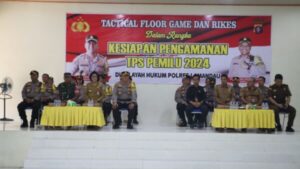 Polres Lamandau Gelar Tactikal Floor Game Jelang Hari Pemungutan Suara