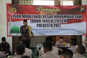 Polresta Pati Peringati Isra Mi’raj dan Doa Bersama Untuk Pemilu 2024 Aman dan Damai