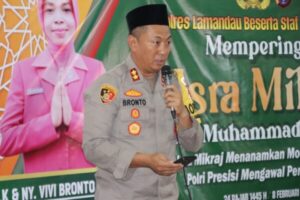 Peringatan Isra Mi’raj 27 Rajab 1445 H di Polres Lamandau berlangsung Khidmat