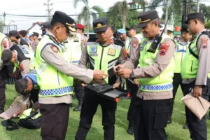 Ratusan Personil Polres Batang Siap Amankan TPS di Pemilu 2024