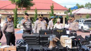 Persiapan Pengamanan Pemilu, Kapolres Humbahas Cek Kendaraan Dinas