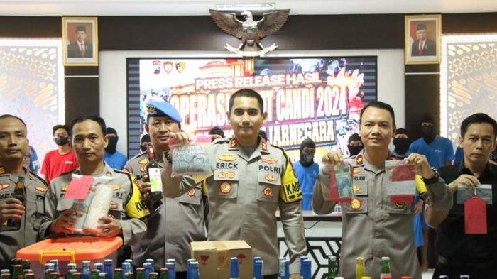 20 pelaku kejahatan diamankan polres banjarnegara selama operasi pekat candi